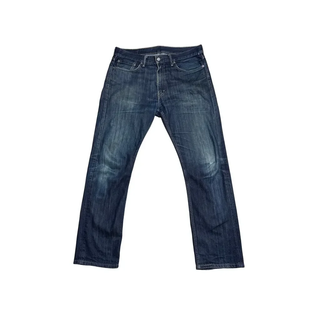 Levis 513 Slim Straight Jeans 34x32 Dark Wash Soft Stretch